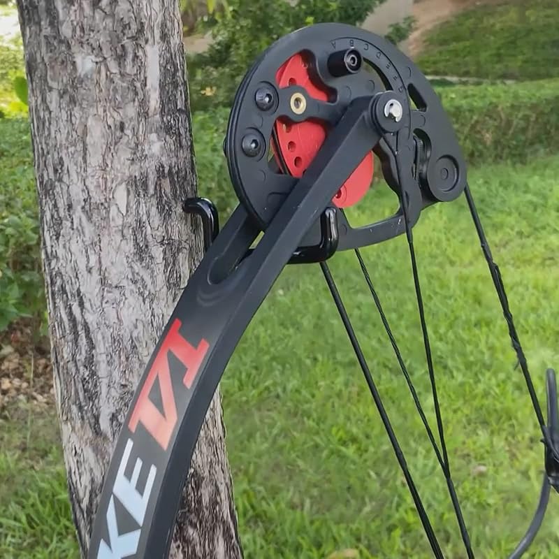 Archery Bow Hook Set 6pcs Real Tree Steel Hangers Outdoor Gear Holder Black