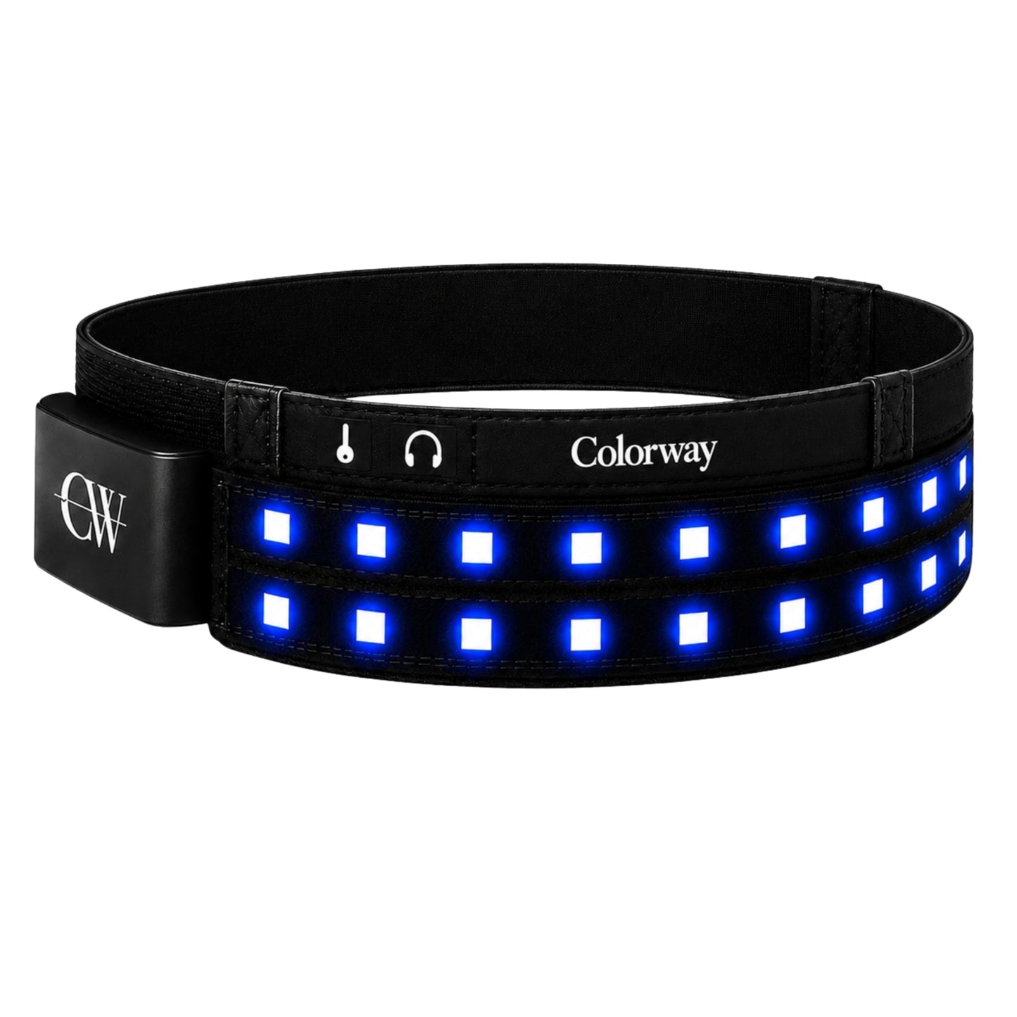 Colorway LED Running Belt - Reflective Running Gear with Removable Light Strip, 5 Bright Colors, USB Rechargeable, Adjustable Waist Pack, High Visibility, Night Safety Belts for Men and Women