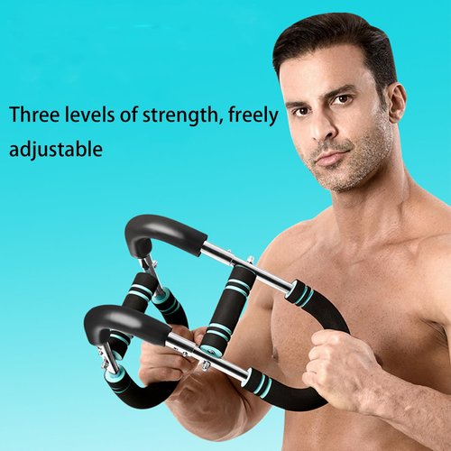 Mr Sculpt Gorilla Bar, The Gorilla Bar for Chest Workout, 2025 Upgraded 60-110lb Adjustable Twister Arm Trainer, Detachable Portable Power Twister Barbell for Home Workout Equipment (Blue)