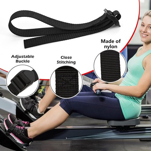 JUUNthy Rowing Machine Replacement Foot Strap Adjustable Foot Strap Foot Fixed Strap Workout Machine Part