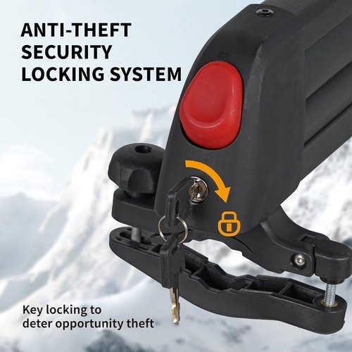 Ski & Snowboard Roof Racks with Anti-Theft Lock, 28'' Ski Carrier Rack Fits 6 Pairs Skis or 4 Snowboards