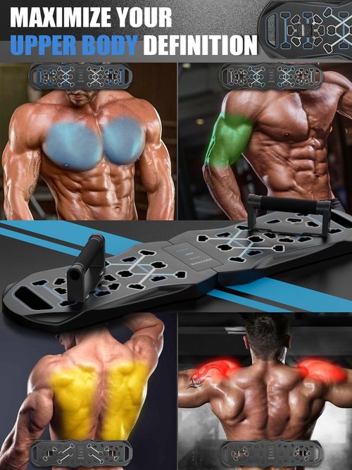 Push Up Board Fitness 15 in 1 Portable Foldable Pushup Board,Home Gym,Portable Exercise Equipment,Professional Strength Training Equipment For Man and Women