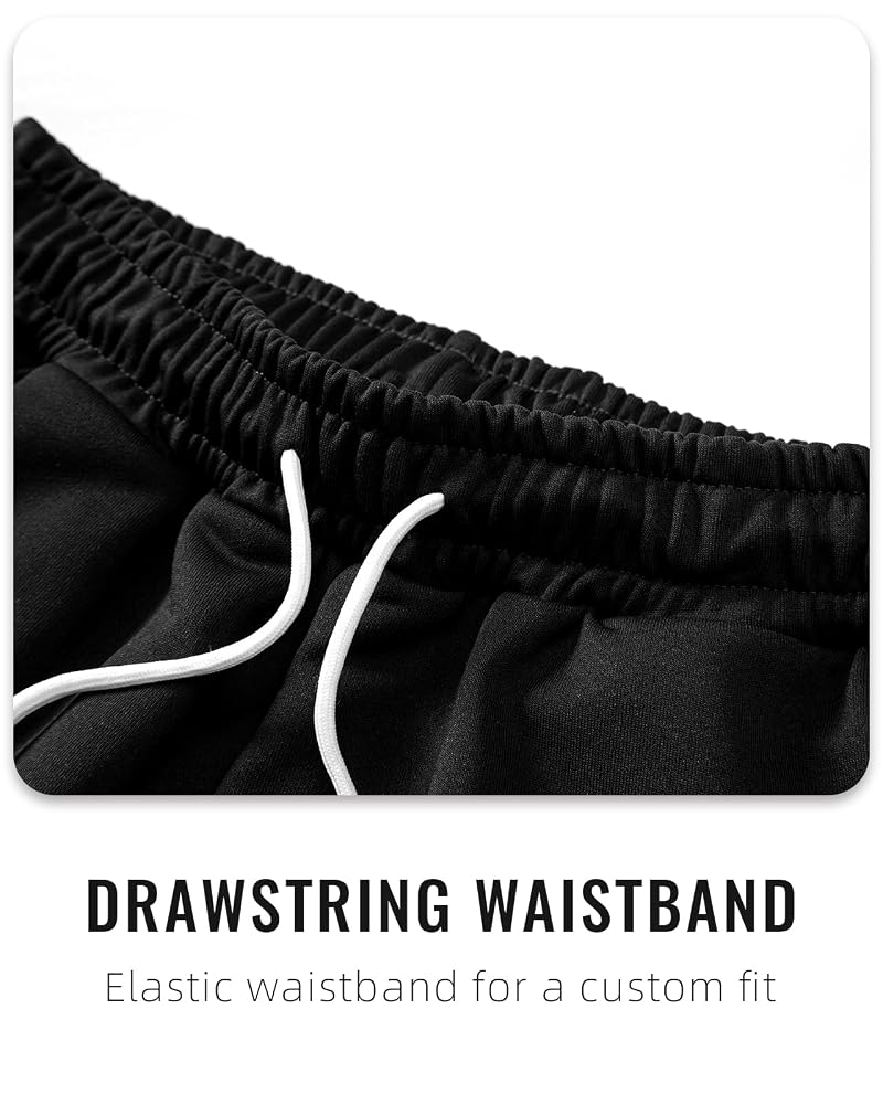 A Waterwang Men's Cargo Sweat Shorts - Black, Large | Lightweight, 4-Pocket Jogger