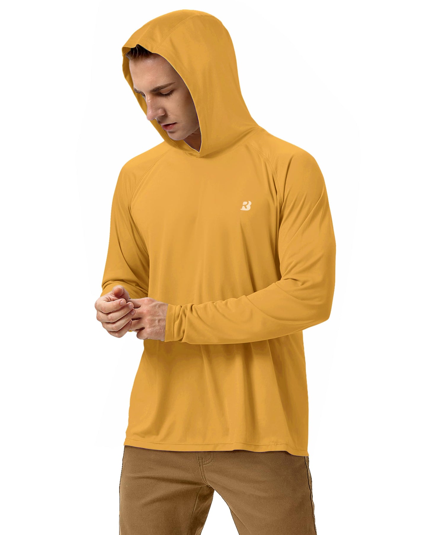 Roadbox UPF 50+ Fishing Shirts for Men Long Sleeve Sun Protection Lightweight Outdoor UV Hiking Shirts