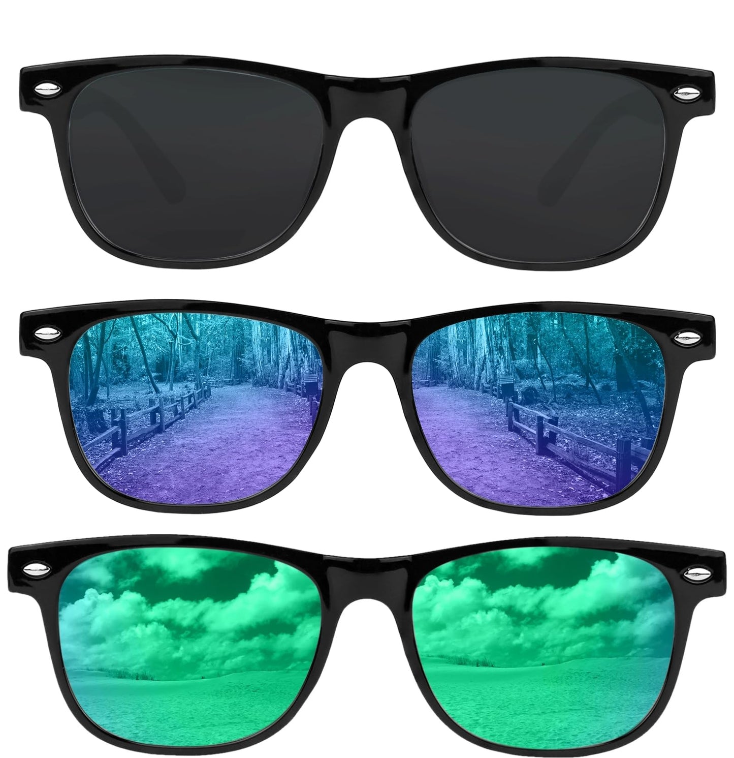 Yogo Vision Kids Sunglasses Polarized Frame Sunglasses for Kids Boys Girls (3 Pack Age 3-10)