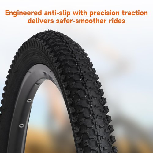 Lukasports 2Pcs Mountain Bike Tires and 2Pcs Tubes Set, 24?�x1.95?? 2.125??Bike Tire & 1.75??2.125??AV 32mm Inner Tubes, Folding Replacement Tires, Puncture-Resistant Bike Tire 24x1.95