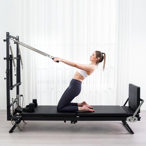 Cofiyard Pilates Reformer, 92" Reformer Pilates Machine with Tower, Adjustable Pilates Equipment for Home Workout, Includes Pilates Tower, Jumpboard