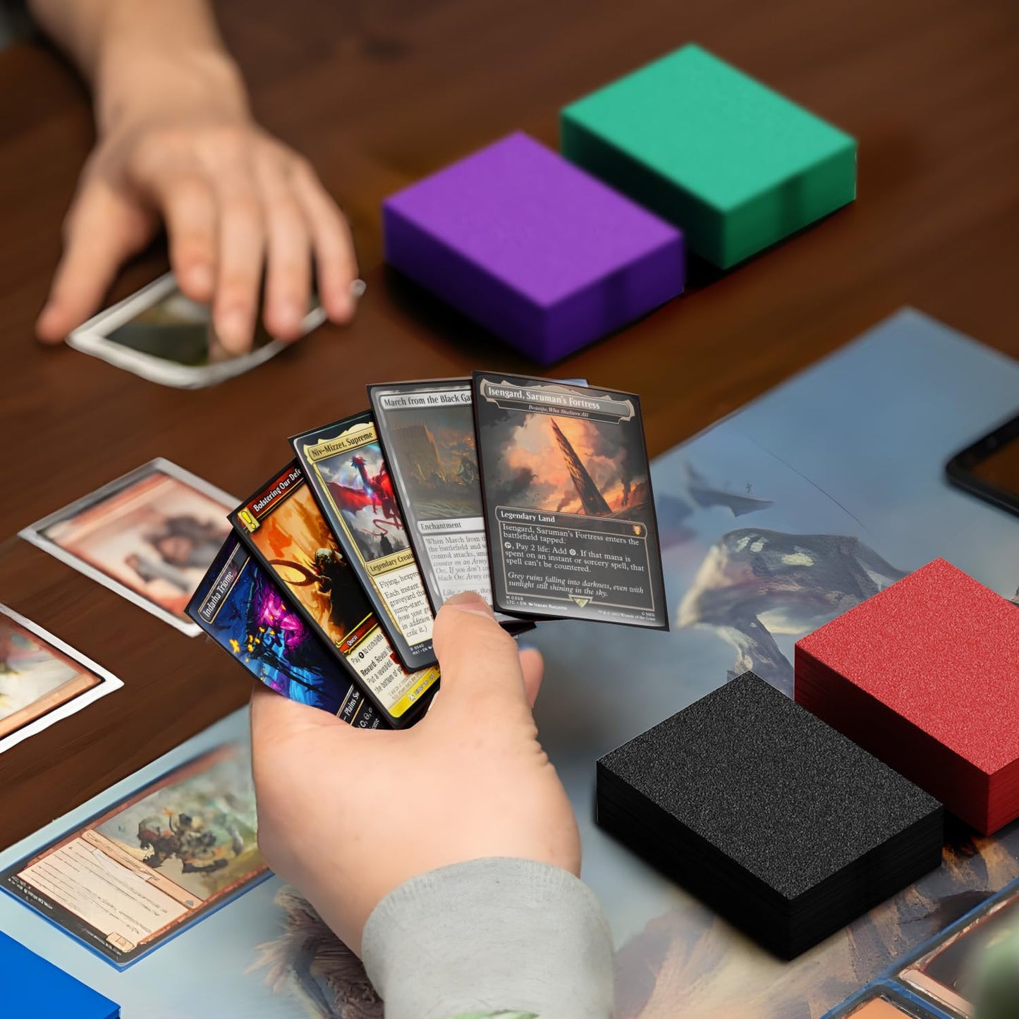 1200CT Matte Card Sleeves, 12 Colors MTG Card Sleeves, Magic PKM Deck Sleeve for TCG, Game Cards