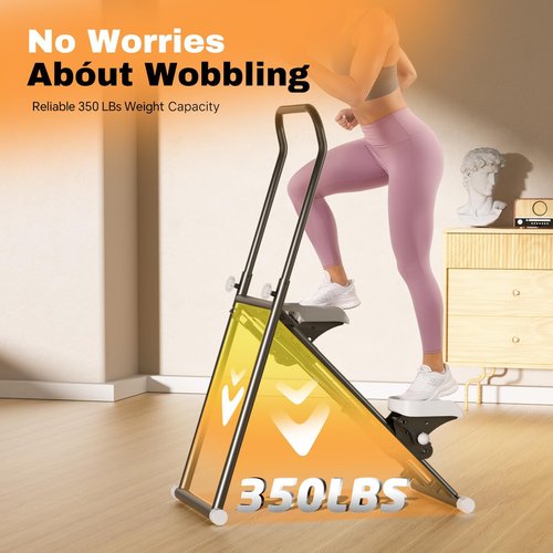 Stair Stepper for Home Gym,Folding Vertical Climber Cardio Exercise Machine,Stair Climber for Full Body Workout with Adjustable Handlebar for Women & Men