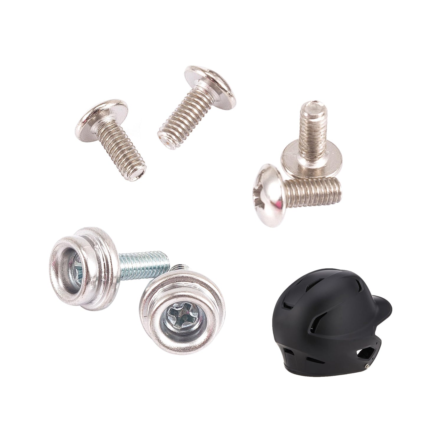 LJHYSD Helmet Mask Screw Kit Football Helmet Screws Universal Facemask Hardware Kit Stainless Steel Football Baseball Ice Hockey Sport Helmet Repair Kit for Youth Baseball Helmet,6 Pcs