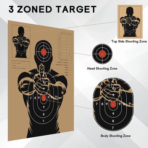 30 Pack Cardboard Shooting Targets for The Range, 17x13 Inch Targets for Shooting Indoor and Outdoor