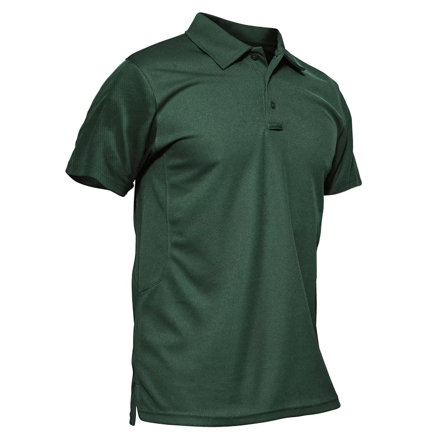 MAGCOMSEN Short Sleeve Polo Shirts for Men Golf Polo Shirts Casual Shirts Quick Dry Performance Shirts Dark Green L