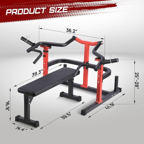 Chest Press Machine,1250LBS 2-Side Independent Bench Press for Home Gym, Adjustable Arm Positions– Heavy Duty Chest Workout Machine for Men, Shoulder Press & Upper Body Training(Red)