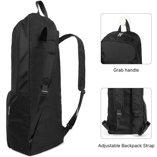 Tangoner Yoga Mat Bag Carrier Zipper Closure Multi Functional Essential Pockets Exercise Yoga Mat Holder Backpack (Black)