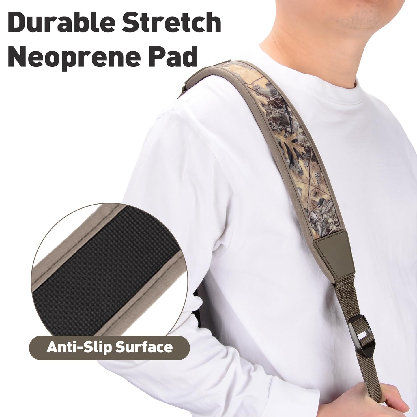 BOOSTEADY Two Point Gun Sling with Swivels,Durable Shoulder Padded Strap,Length Adjustable Gun Strap