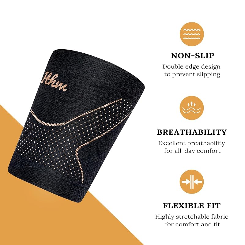 Copper-Large Upper Arm Tendonitis Brace – Bicep/Tricep Support Sleeve