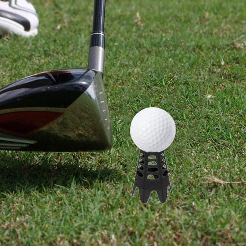 Golf Simulator Tees for Home Indoor Golf Practice Training, Golf Mat Tees for Winter Turf and Driving Range, Pack of 10 Tall & 10 Short (Black)