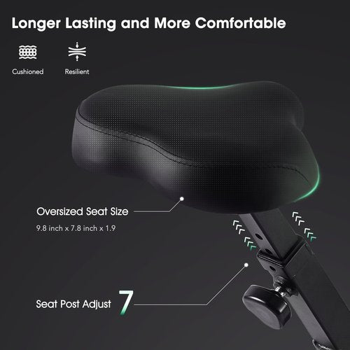Exercise Bike 3 IN 1 Stationary Bike Folding Exercise Bike with 8-Level Adjustable Resistance Comfortable Seat Cushion LCD Monitor 265 lbs Weight Capacity for Home Gym Workout
