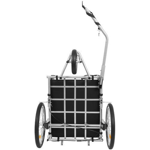 3-in-1 Heavy-Duty Bike Cargo Trailer for E-Bikes | Convertible Steel Frame Stroller & Pull Cart | 110lb Capacity w/Suspension, 20" Wheels & Lockable Brake