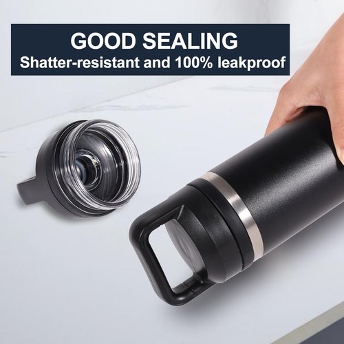 Screw Top Lid Replacement for YETI Rambler Bottle 18/26/36/46/64oz，Compatible with YETI Chug Cap Replacement Lids，Leak-Proof, Durable & Dishwasher-Safeï¼? Pack (1)
