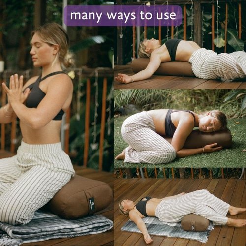 Hugger Mugger Standard Yoga Bolster - Olive - Firm Core with a Soft Surface, Rectangular Shape, Restorative Yoga, Handmade in The USA