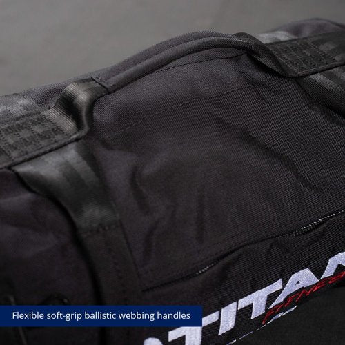 Titan Fitness 50-125 LB PRO Strongman Sandbags, Double Layer, 1050D Cordura, Black, Carry Home Gym Training