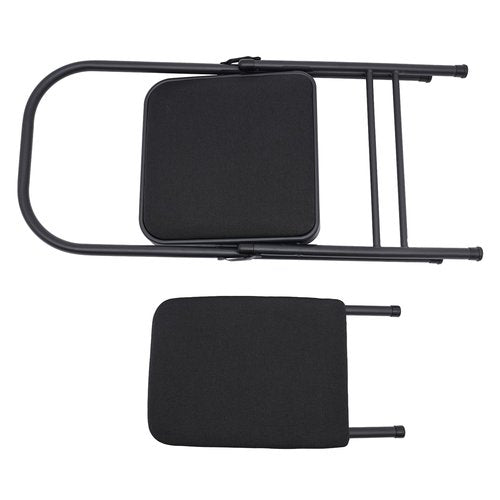 Yoga Auxiliary Chair ,Anti-Slip Exercise Yoga Chair, Foldable Workout Yoga Benches for Adults Waist/Leg Exercises, Hip Movement ,Home Fitness and Stress Relief (Black)
