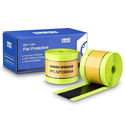 Corki Cycles Fat Bike Tire Liners Tube Flat Protector for 16?™â€?18?™â€?20?™â€?24?™â€?26?™â€?27.5?™â€?29?™â€?Bicycle Tire - Self-Adhesive 2-Pack 54mm