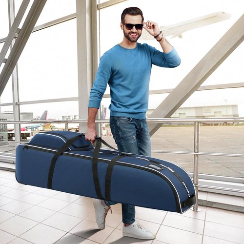 Findway Golf Travel Bag for Airlines 900D Heavy Duty Oxford Golf Travel Case with Wheels, Golf Travel Cover with Club Protector Liner for Men Women