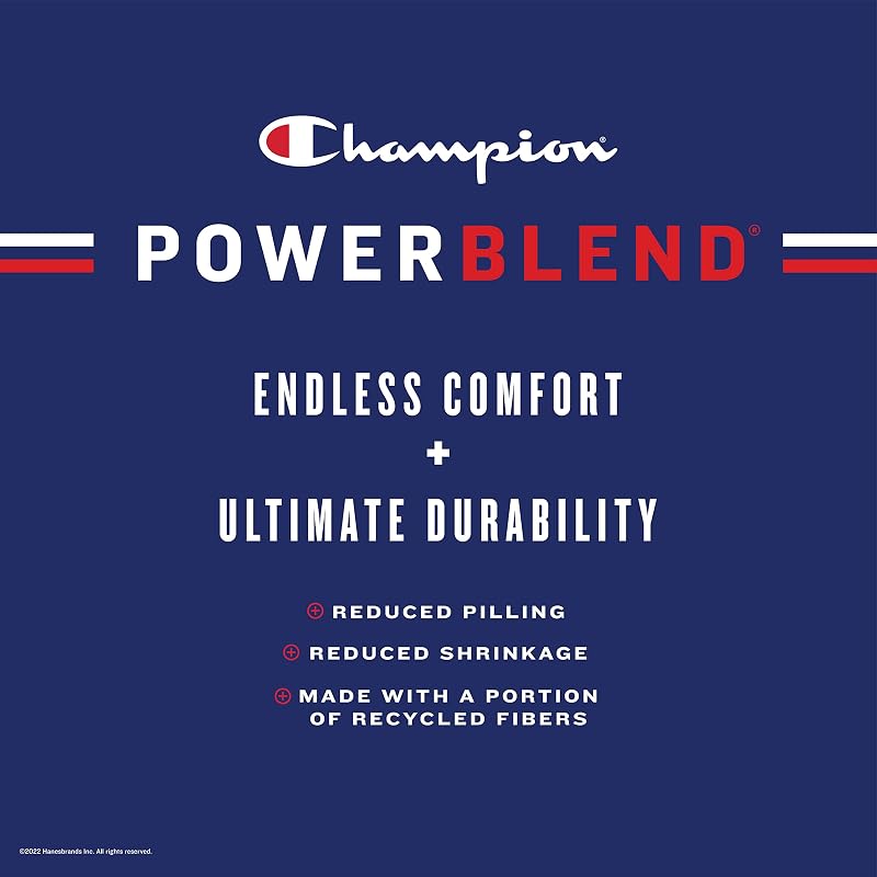 Champion Men’s Fleece Joggers Sweatpants, Standard Fit, Midweight Powerblend, New Manhattan Mist Heather X-Large Tall