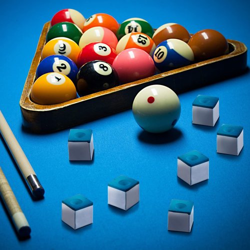 Junkin Pool Chalk Cubes Billiard Cue Pool Stick Chalk Table Accessories for Clubs Bars Home(Blue,72 Pcs)
