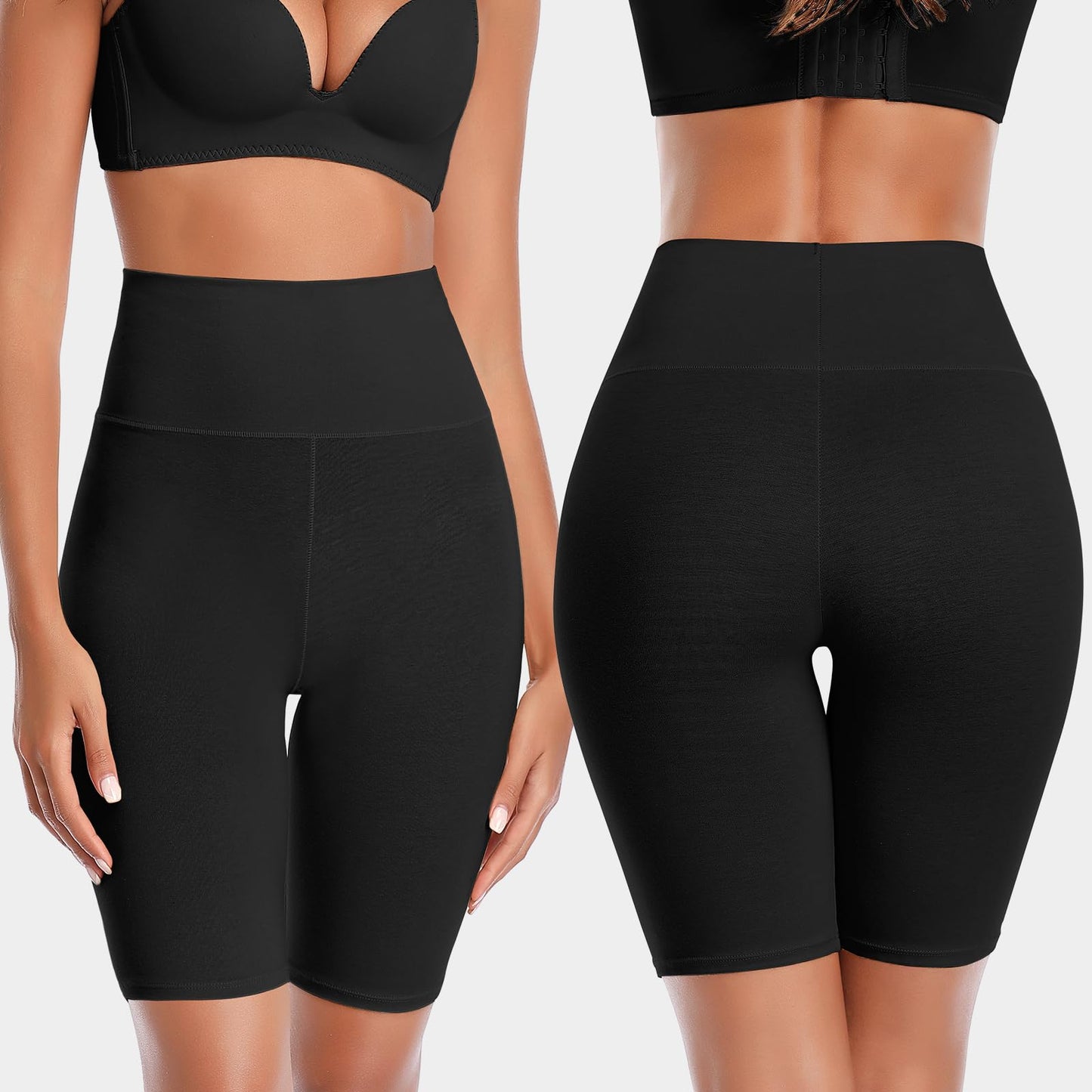 K-CHEONY Women's High Waisted Biker Anti Chafing Cotton Slip Boy Underwear Yoga Workout Shorts