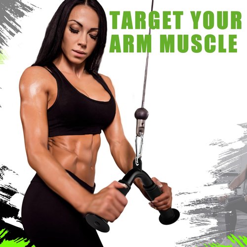 Lovind Tricep Pull Down Attachment,Bigger V Bar Attachment LAT Pulldown Attachments Cable Machine Accessories with Upgrated Grip for Home Gym Equipment