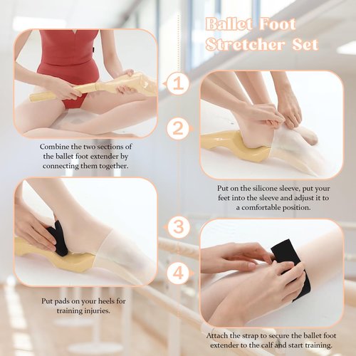 Xanadued Ballet Foot Stretcher Set, Original Dance Foot Stretcher Ballet Training Equipment for Easy Carry for Easy Carry for Dancers, Yoga People