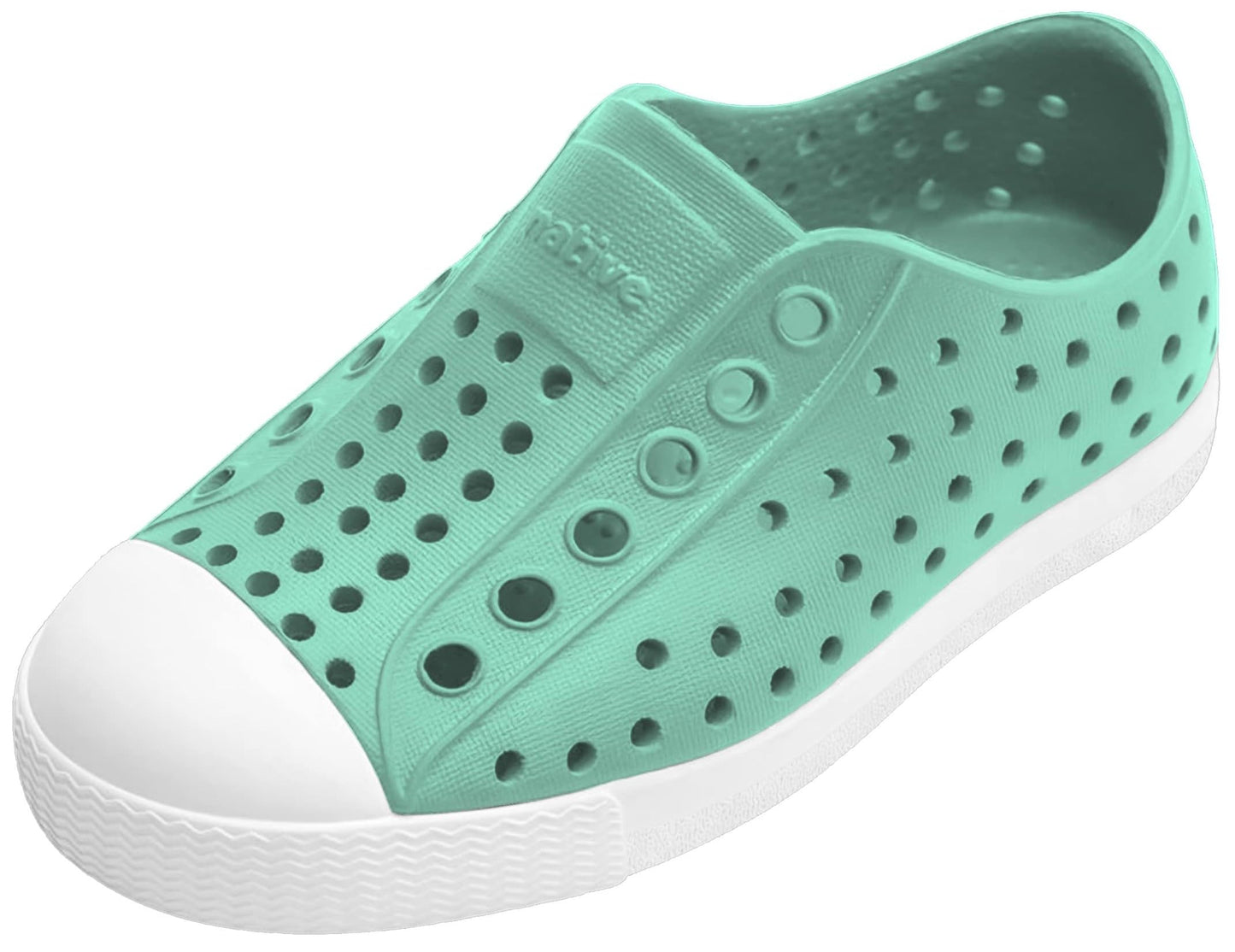 Native Shoes Unisex-Kids Jefferson Sneakers, Fresco Green/Shell White, 4 Big Kid