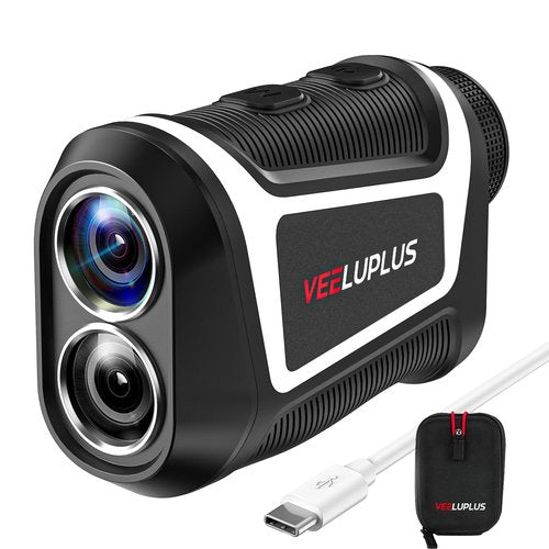 VEELUPLUS Golf Rangefinder with Slope, Golf- 660 Pro Laser Rangefinder, Flag Pole Locking Vibration, 6X Magnification, Rechargeable, Golf Accessories Magnet Mount Rangefinders with LCD Clarity View