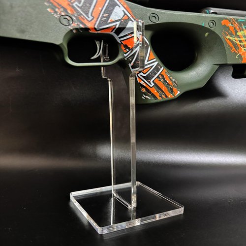 LITAITAI 1Pack Rifle, Long Gun Display Stand,Clear Acrylic Gun Presentation Stands,Shotgun Holder,Hunting Gun Display Rack (6&8 in)