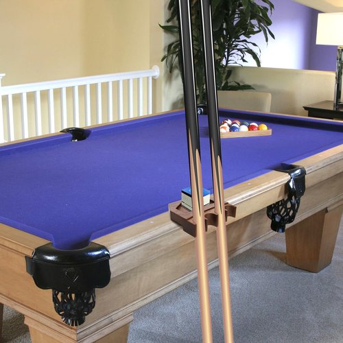 Eorbow 4-Hole Wood Pool Cue Holder, Portable Weighted Billiard Stick Rack, Non-slip Cue Holder Claw with Chalk Holder, Solid Cue Rest with Deepen Notch for Billiard Table Bar Chair
