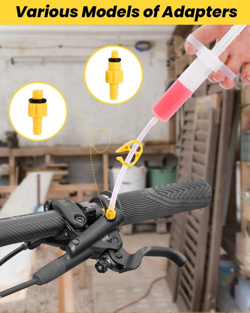 mtbtour Brake Bleed Kit for Shimano,TEKTRO,TRP Hydraulic Disc Brakes,Bicycle Hydraulic Brake Bleed Kit Including 180 ML Mineral Brake Fluid