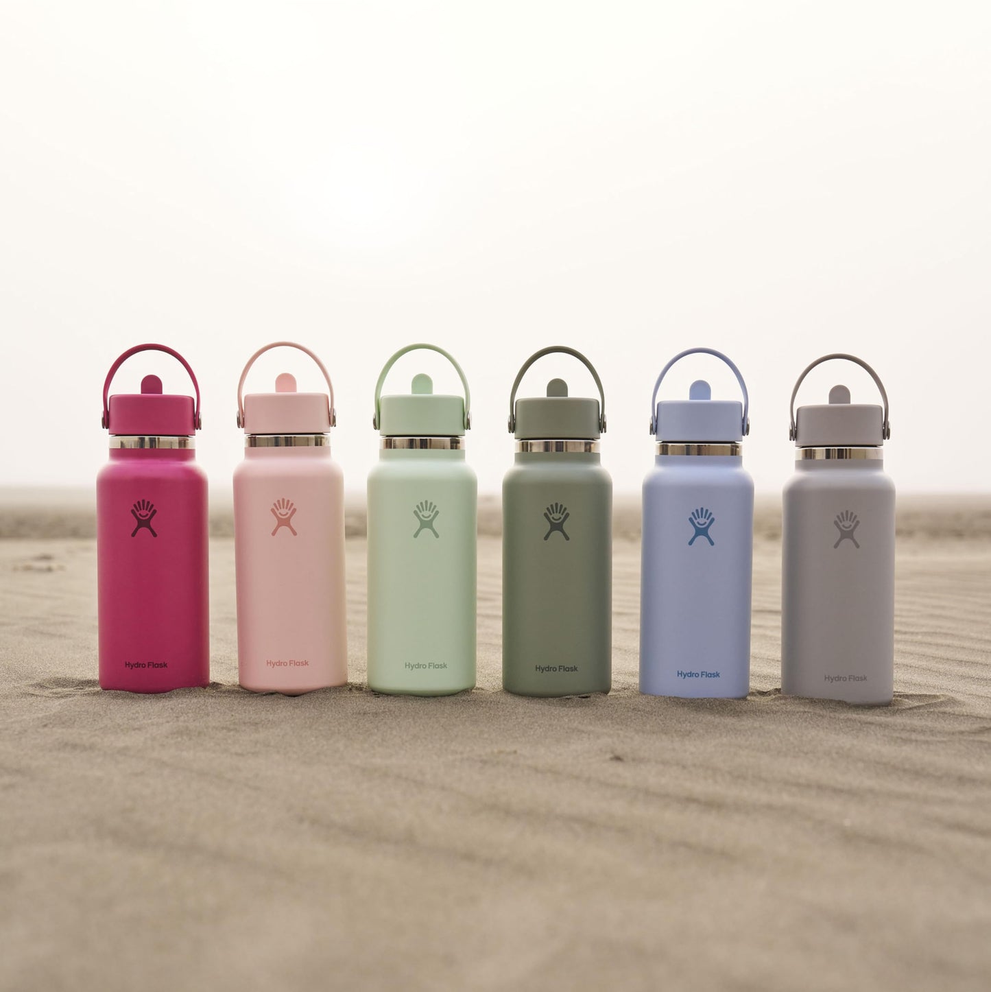 Hydro Flask Water Bottle - Insulated Stainless Steel - Wide Mouth Flex Straw Lid, Non Spill, Leakproof and Refillable in 40 Oz Botanical Bliss Agave