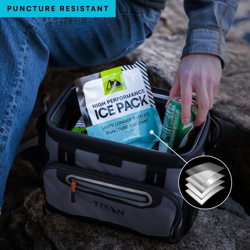 Titan Deep Freeze High Performance Ice Pack - (2 Pack) 250g - Long-Lasting, Puncture Resistant Cold Pack