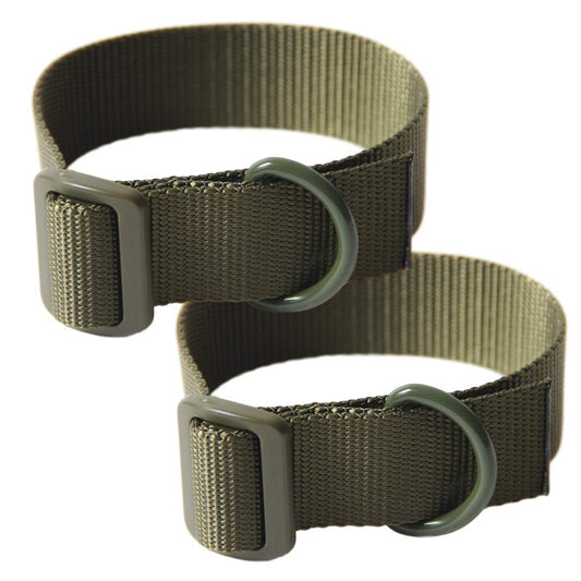 Aolamegs Tactical Gun Sling,Adjustable Rifle Sling 1.25” Nylon Strap with D Ring Loop for Hunting (2Pack) Army Green