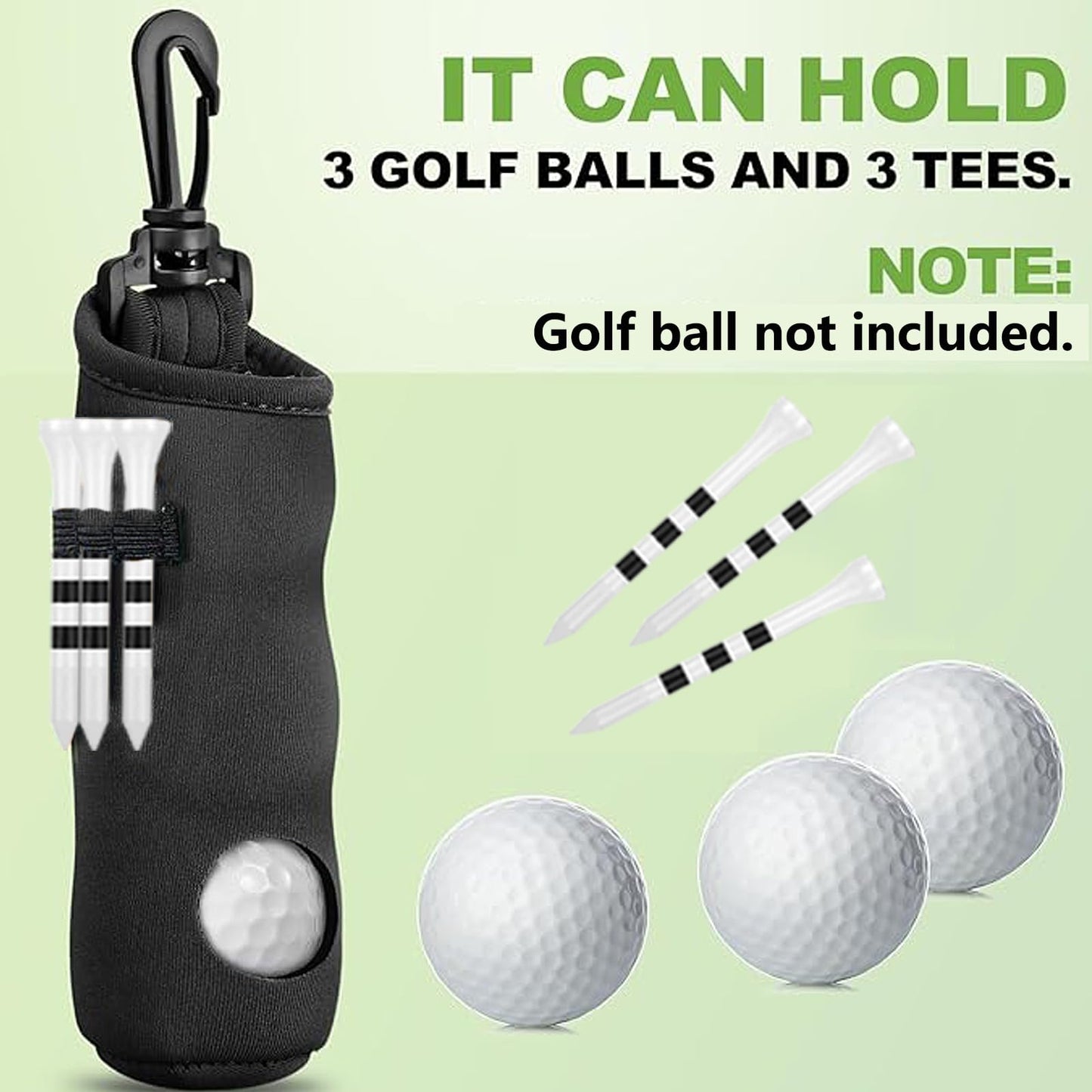 karamagic 11 Pcs Golf Accessories Kit, Include Golf Tees Golf Towel Golf Ball Bag with Hook Cleaner Brush Golf Ball Marker Golf Divot Tool Golf Score Counter