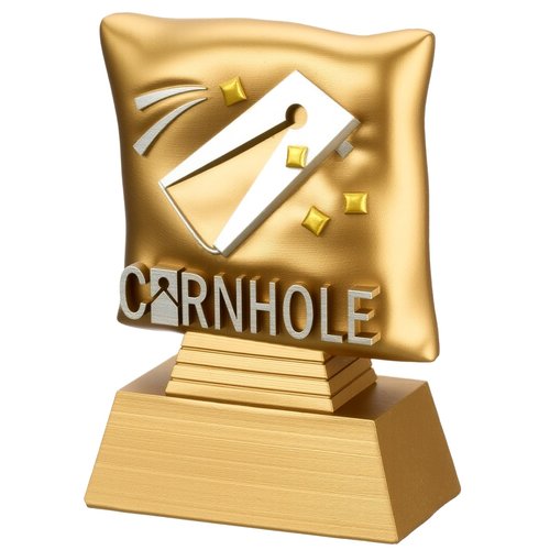 Liliaafar Cornhole Trophy 4 Inch Mini Cornhole Tournament Award Funny Winner Prize Small Gold Trophies Awards for School Sports Match Teams Competition Gifts