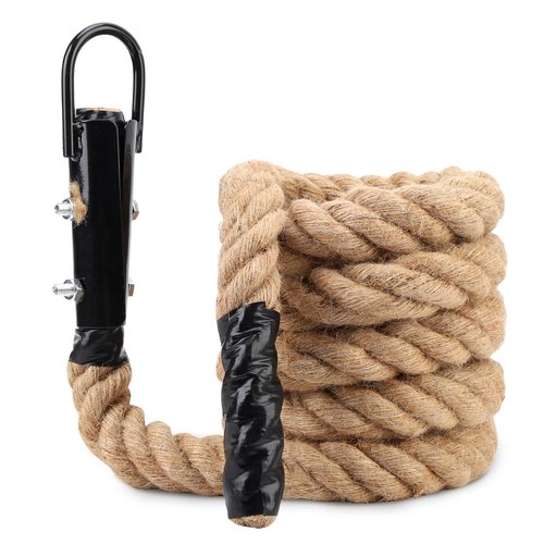 Gym Climbing Rope, 1.5 Inch Diameter 10FT 15FT Gym Fitness Rope for Strength Training, Workout Exercises Climbing Rope for Adults Outdoor or Home Indoor(10FT)