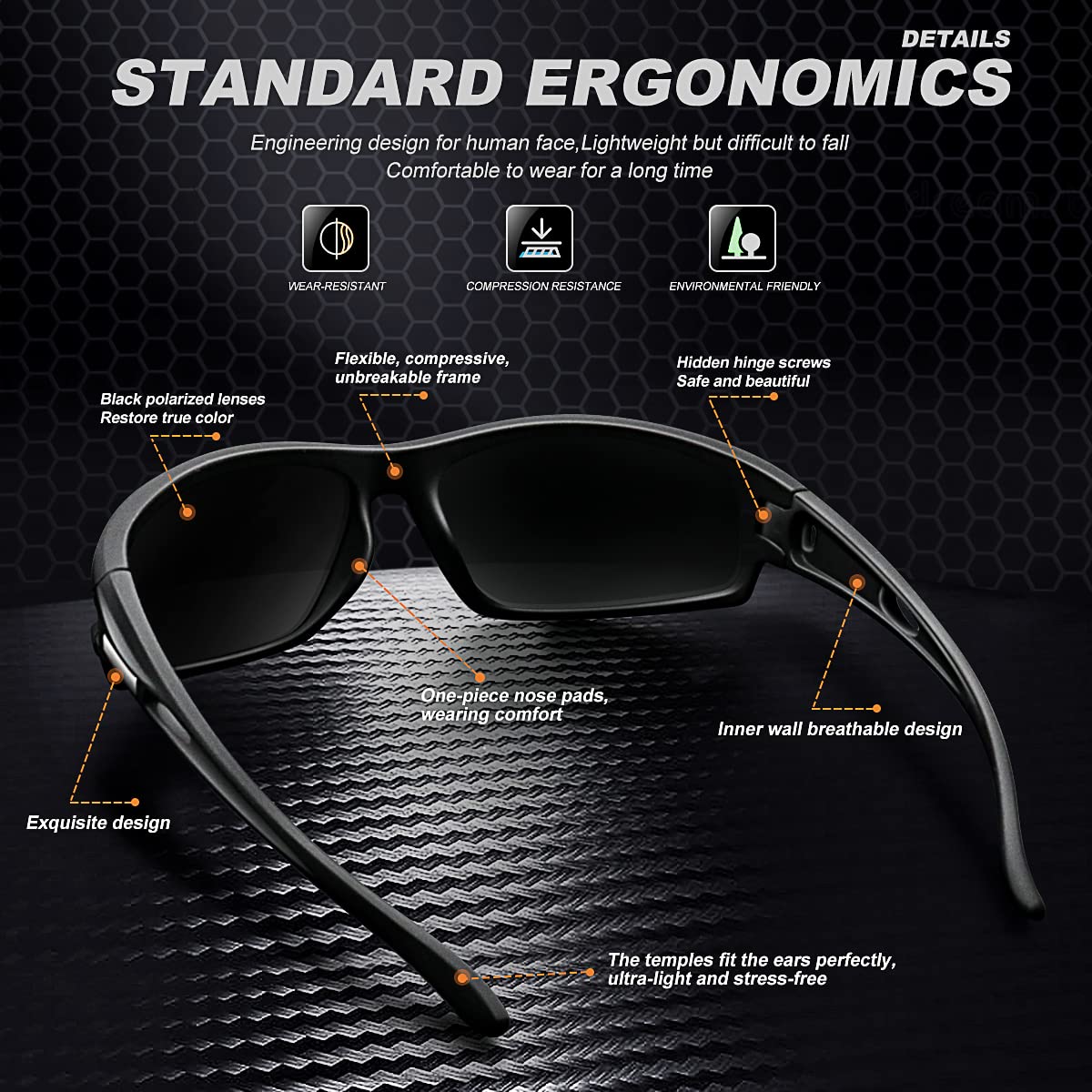 AWGSEE 3PACK Polarized Sports Sunglasses for Men Driving Golf Fishing Running Sun Glasses UV400 Protection
