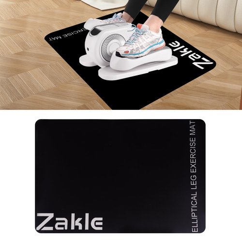 Zakle Non-Slip Mat for Ellipse Leg Exerciser, Under Desk Elliptical Machine Workout Mat, Ellipse Exercise Mat for Electric Seated Foot Pedal Exerciser, Stability & Floor Protection