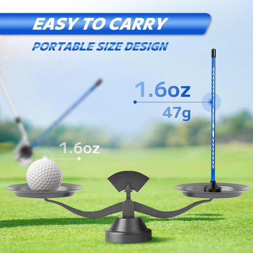 Craftsman Golf Club Face Alignment Tool for Aiming, Golf Magnetic Alignment Rods for Golf Training Aid Face Pointer 10" Blue