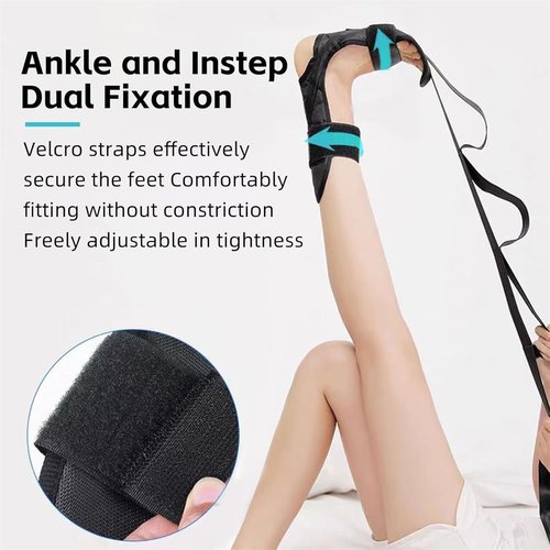 Izzila Stretching Strap with Loops and Detachable Foot, Izzila Foot and Calf Stretcher, for People Who Sit A Lot, Increasing Mobility (Blue)