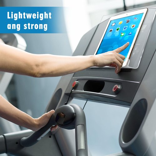 Qsxou Treadmill Tablet Holder, Exercise Bike Reading Stand,Acrylic Book Holder, Clear Acrylic Stand for Tablet, Magazines and Books（8.5 x 9.5 x 3.3 Inches）